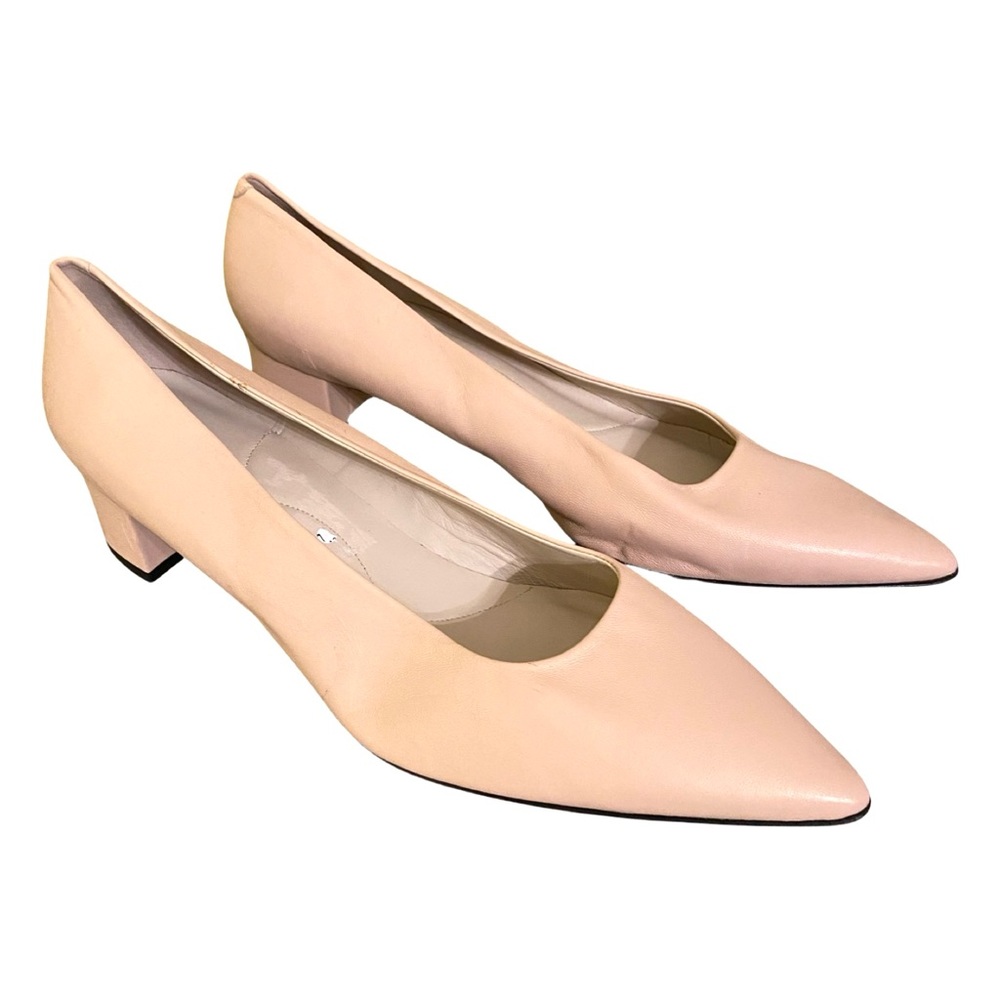 Amalfi by Rangoni Women’s Shoes 13 Pink Nude Leather Pumps Pointed Toe Heels